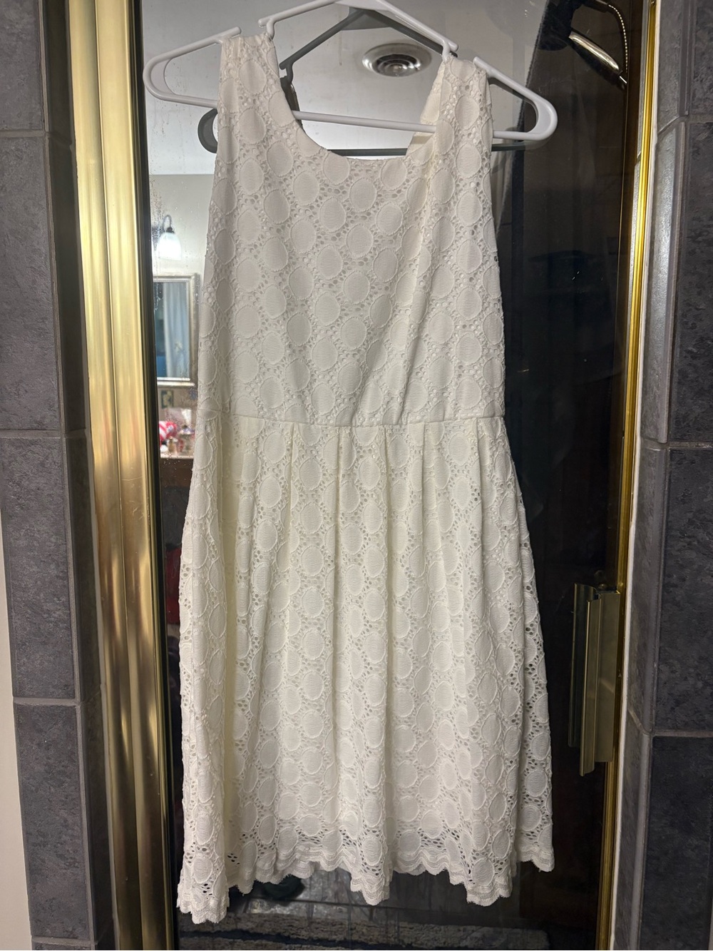 Ronni Nicole White Eyelet Dress